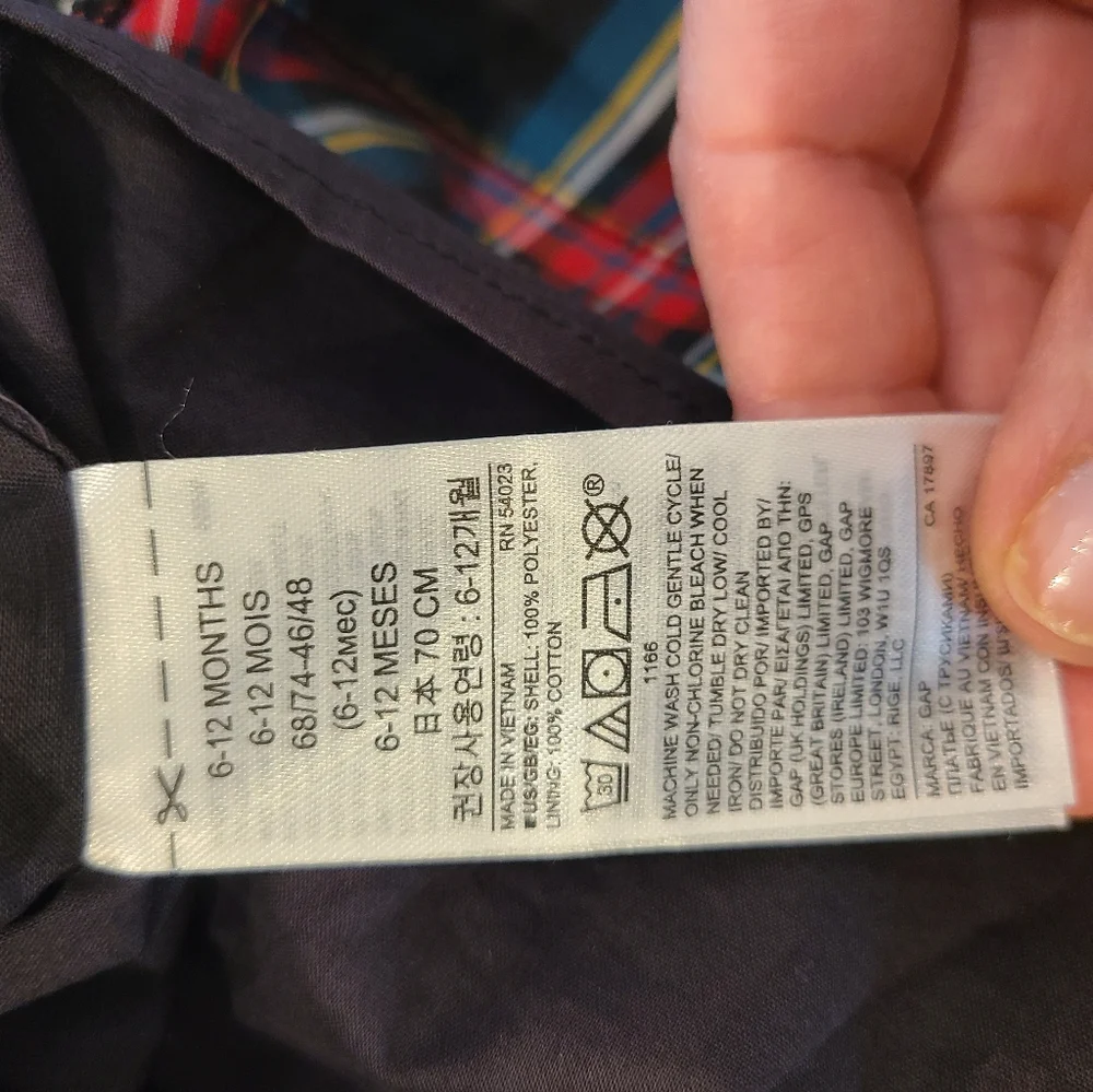 GAP Plaid Baby Dress